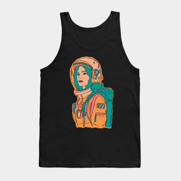 Spring astronaut Tank Top by Swadeillustrations